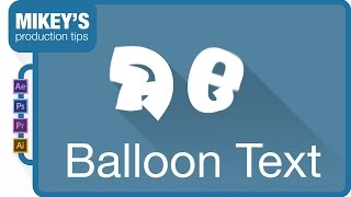 Balloon Text  After Effects Tutorial [upl. by Nnaeirb384]