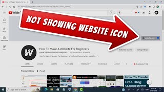 Website icon not showing on YouTube Channel Art  Favicon Not Showing  WordPress Website [upl. by Obadias]