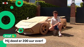 Olivier bouwt zijn eigen Lamborghini van karton [upl. by Lytsyrk41]