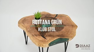 ROTTANA GRÜN  Stol od punog drveta Orah i zelene premium Epoxy smole [upl. by Laureen]