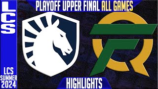 TL vs FLY Highlights ALL GAMES  LCS Playoffs 2024 Upper Final  Team Liquid vs FlyQuest [upl. by Yema]