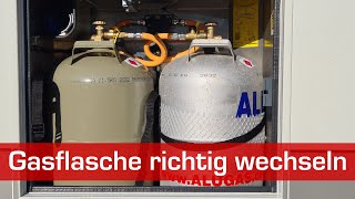 Gasflasche wechseln wohnmobil Gasflasche tauschen [upl. by Elyn]