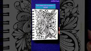 How to draw Zentangle Art  Easy Zentangle Art arttutorial art drawing shorts zendoodle [upl. by Post]