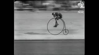 Penny Farthing Bicycle race in 1928 [upl. by Enatan]