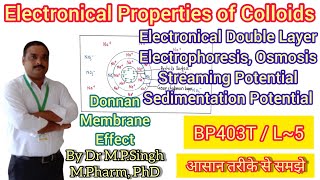 Electrical Properties of Colloids  Properties of Colloids  Physical PharmaceuticsII  BP403T [upl. by Wasserman]