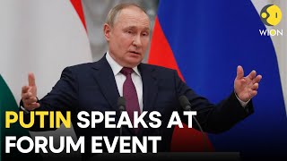 Putin Speech LIVE Russias Putin speaks at forum event in Sochi Russia  Russia LIVE  WION LIVE [upl. by Ueihtam]