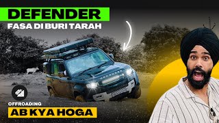 Off Roading mai buri tarah Defender fasa di 😱 itni Barish puri Gadi Doob gayi 😰 ab kya kare [upl. by Dougal]