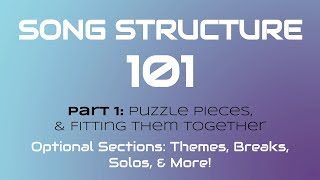 SONG STRUCTURE 101 Pt 1C  OPTIONAL SECTIONS Themes Breaks Solos amp More [upl. by Saw945]