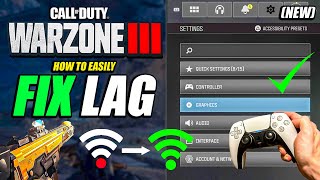 HOW TO FIX LAG ON WARZONE 3  Call of Duty Warzone 3 Settings to STOP LAG [upl. by Remle951]