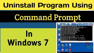 How to Uninstall Program using Command Prompt In Windows 7 [upl. by Naesed422]