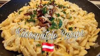 How To Make Spaetzle With Cheese And Caramelized Onion  Käsespätzle  The Wanderlust Family [upl. by Magen]