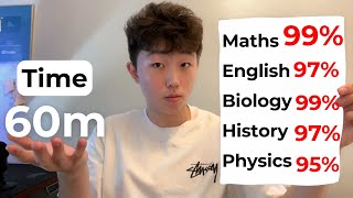 Revealing how I study 1 hour a day for PERFECT grades🥱 [upl. by Vange]