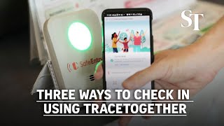 How to check in using TraceTogether  The Straits Times [upl. by Ahsiemac728]