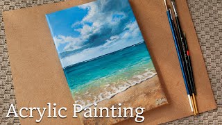 그림 실력이 느는법 그 한 끗 차이  맑고 투명한 바다 그리는 법 How to Paint Ocean  Acrylic Painting Tutorial [upl. by Wynny]