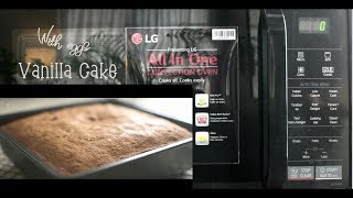 How to make Vanilla Cake with Eggs in Microwave Oven Using LG Microwave Oven [upl. by Bocoj251]