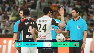 SCO Angers vs OGC Nice  Ligue 1  Journée 33  13 Avril 2018  PES 2018 [upl. by Hebel]