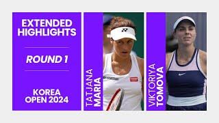 Tatjana Maria vs Viktoriya Tomova  R1 Korea Open 2024  WTA Match Highlights [upl. by Vatsug]