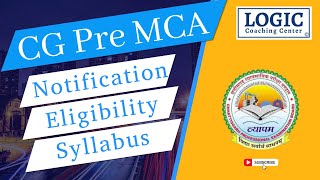 CG Pre MCA  Notification  Qualification  Syllabus [upl. by Jacques]