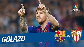 Golazo de Leo Messi 20 FC Barcelona vs Sevilla FC [upl. by Fortunato]