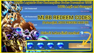 ⭐ Mobile Legends New Redemption Codes December 16 2023  MLBB Redeem Codes Hurry Up 100 Legit ⭐ [upl. by Leann]