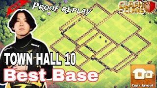 Th10 war base with link Unbeaten bases Clash of Clans 2024 [upl. by Preiser]