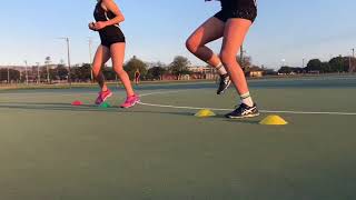 Nettyheads Netball drills Footwork Figure 8s [upl. by Leahci964]