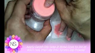 Gelish Xpress Dip Step by Step Demo [upl. by Onitnatsnoc]