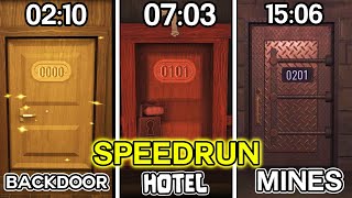 I FOUND 201 DOOR  │ DOORS FLOOR 2 BACKDOOR  HOTEL THE MINES WORLD RECORD SPEEDRUN 3720 │ROBLOX [upl. by Neit]