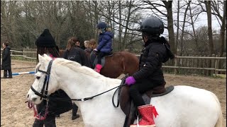 First horse riding lesson Aldersbrook horses and ponies [upl. by Illib]