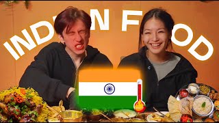 FIRST TIME TRYING INDIAN FOOD  ASMR MUKBANG [upl. by Petta]