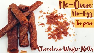 chocolate wafer rolls  Cigarette roll recipe  How to make chocolate Rolls at home without oven [upl. by Robby]