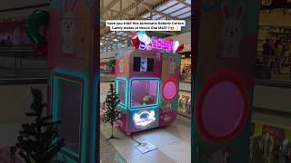 Robotic cotton candy vending machine and snacks and beverages vending machine [upl. by Airres]