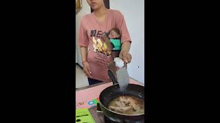 Cute Baby Monkey Icy make a dinner with mom 😋😍🙉monkey babymonkey cutemonkey [upl. by Akihsal]