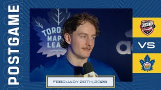 Toronto Marlies PostGame  Toronto Marlies vs Utica Comets  February 20 2023 [upl. by Alamak]