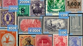 most expensive 50 Deutsche Reich Germany 1900 1920 valuable rare stamps from Germany [upl. by Ardnal780]