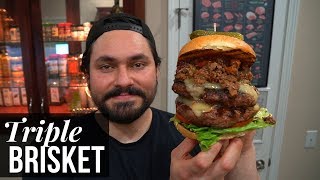 Hamburguesa Triple Brisket  La Capital [upl. by Yrroc]