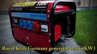 Royal Kraft Germany Generator test [upl. by Kamat]