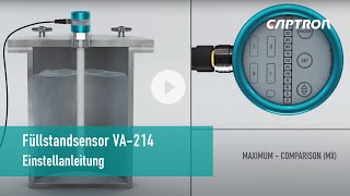 Füllstandsensor VA214  Einstellanleitung [upl. by Ydnis908]