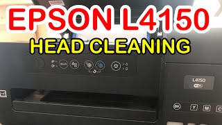 EPSON L4150 HEAD CLEANING and NOZZLE CHECK  EPSON PRINTER [upl. by Stesha]