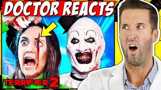 ER Doctor REACTS to CRAZIEST Terrifier 2 Injuries [upl. by Ylicis368]