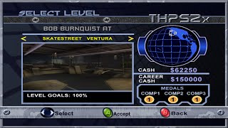 Tony Hawks Pro Skater 2x  Skatestreet Ventura Gold Medal amp Cash [upl. by Aryan]