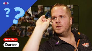 Zo gooi je 180🎯 Dirk van Duijvenbode laat zien hoe dat moet  darten  How to…  NOS Sport [upl. by Leraj]