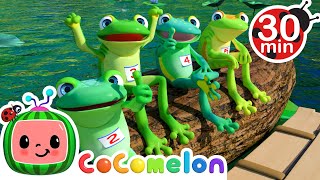 Five Little Speckled Frogs and More  CoComelon Animals  Animals for Kids [upl. by Yllut]