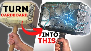 Making A REALISTIC Thor Hammer That LIGHTS UP Mjolnir [upl. by Siugram]