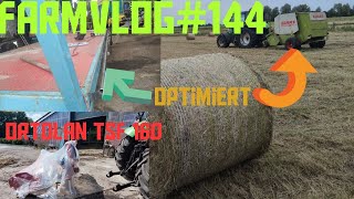 Farmvlog144 Ortolan Andrea TSF 160 Optimierung an der Claas Rollant 46RC und Ballenwagen [upl. by Carmelina]