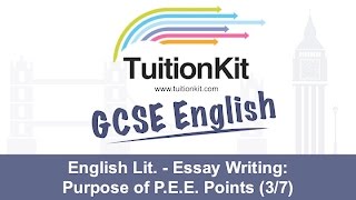 English Lit  Essay Writing Purpose of PEE Points 37 [upl. by Kyle]