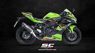 SCProject SC1S muffler for Kawasaki Ninja ZX4R  RR  Street legal [upl. by Nillek]