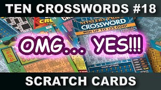 OMG YES  Ten Crossword Scratch Cards 18 [upl. by Anoirb186]