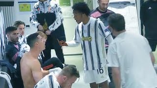 Ronaldo and Cuadrado heated altercation during UCL match Juventus vs Porto [upl. by Elorac]