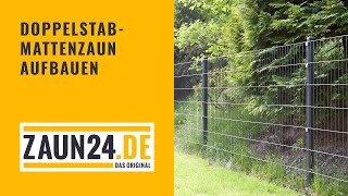 Doppelstabmattenzaun aufbauen  Montagevideo  ZAUN24 [upl. by Meredith917]